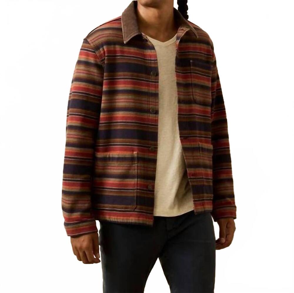 NEW FAHERTY high ridge twill studio jacket in night time fire stripe